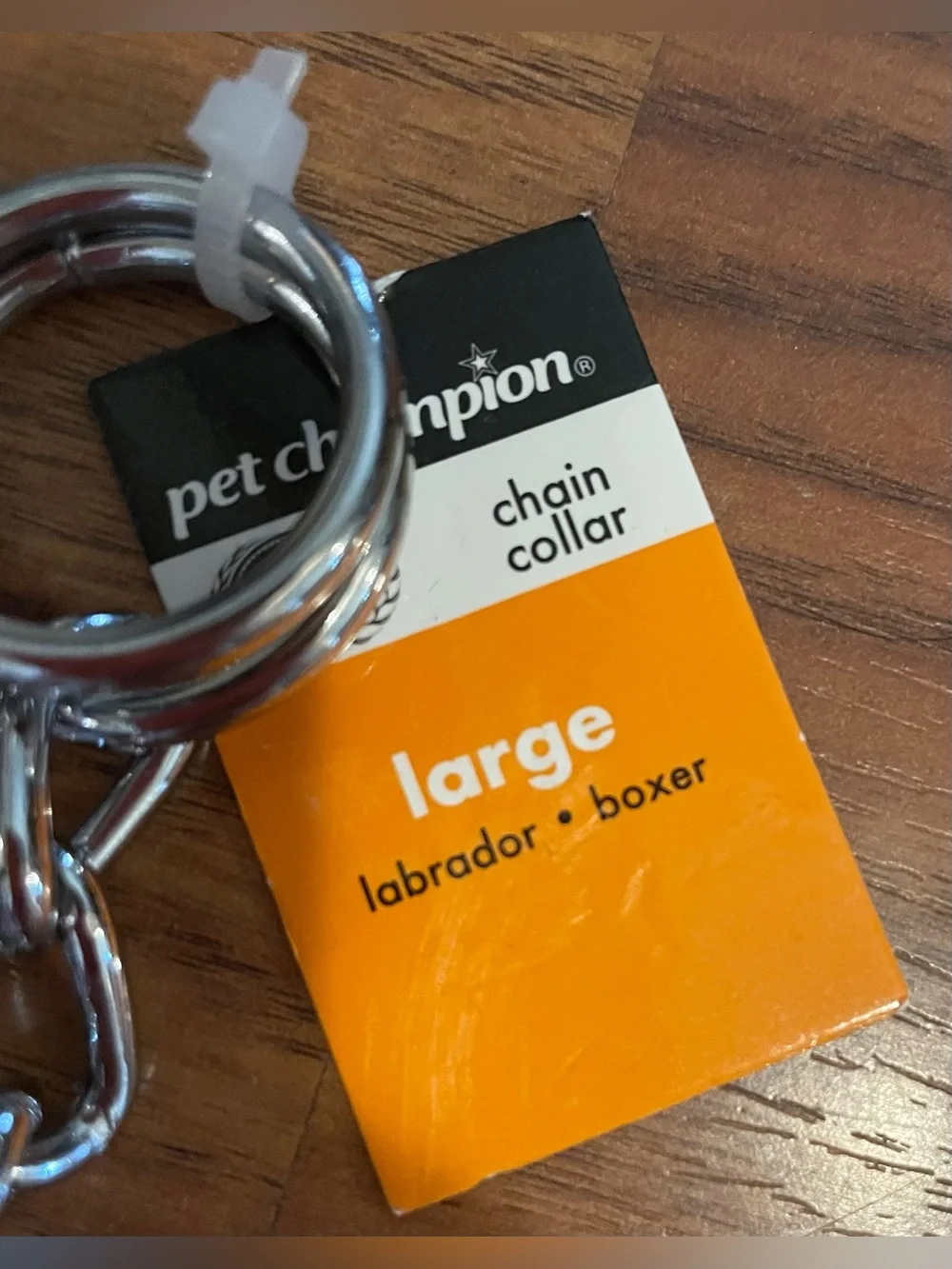 Champion Silver Large Choke Chain Dog Training Collar New